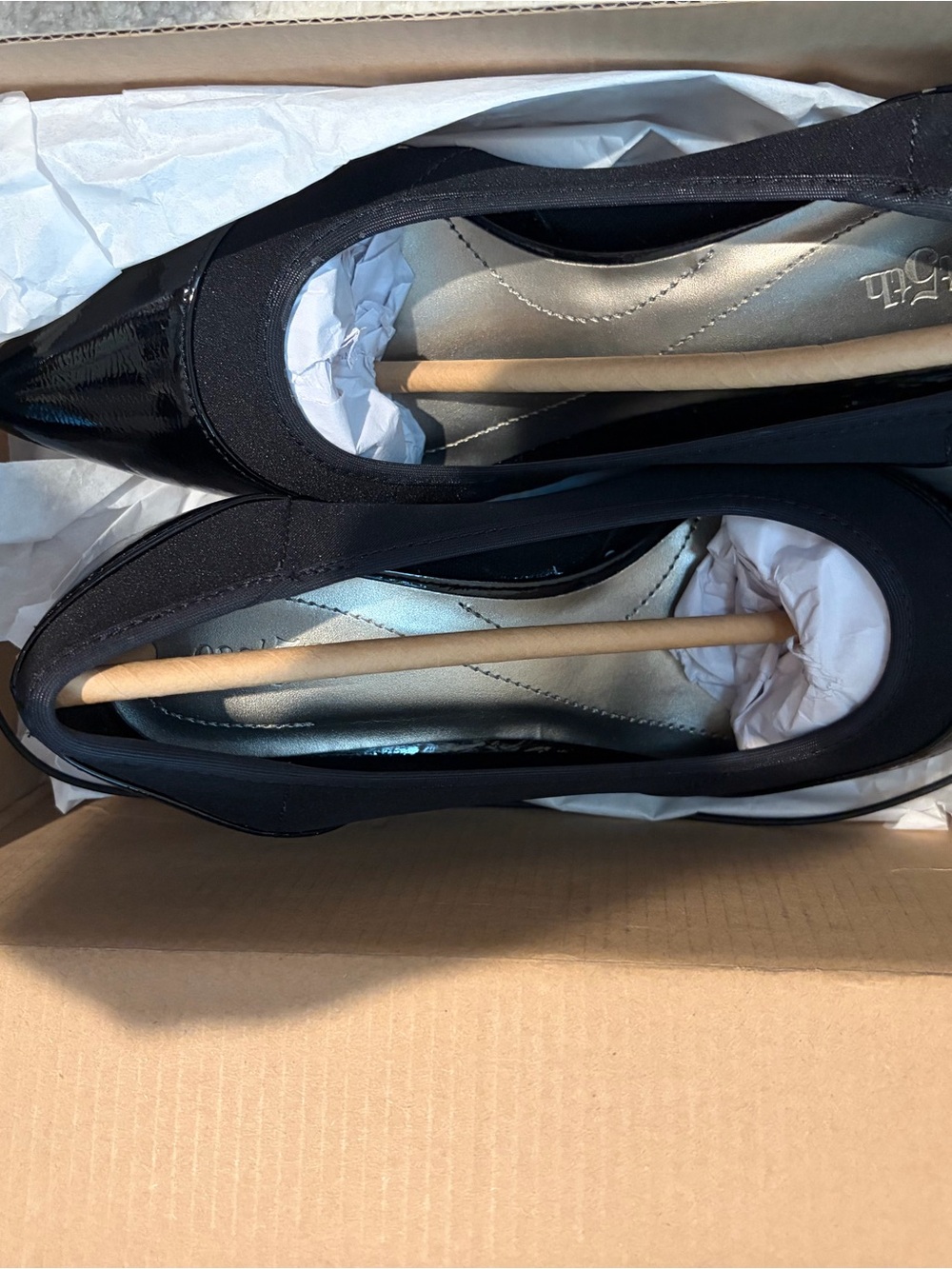 East 5th Black Pointed Toe Heels